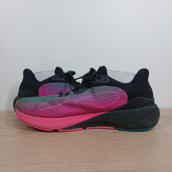 Under Armour HOVR Machina 3 Sneakers Men 11.5 Pink Green Mesh Running Athletic main image 4